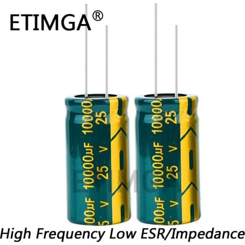 5PCS/LOT 25V10000UF Aluminum Electrolytic Capacitor Size 18*35 10000UF25V 20