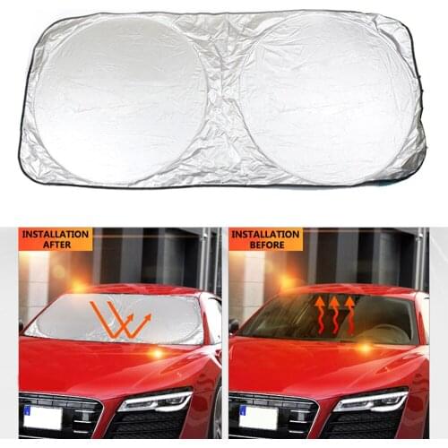 Auto Universal Foldable Portable parasol coche folding portable car protection awning Heat Insulation Board Windshield Sunshade