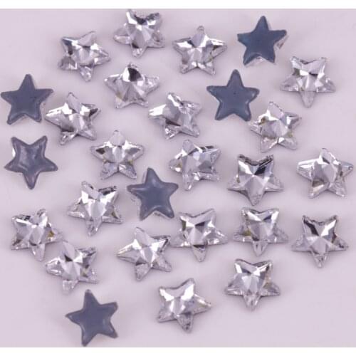 Lead Free! High Quality 5mm, 7mm Star Crystal Clear Flat Back Hotfix Rhinestones / Iron On Flat Back Crystals