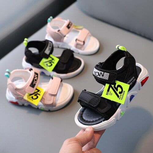 CAPSELLA KIDS Sandals for Boys Soft Bottom Summer Shoes 1-3-6 Years Girls Open Toe Breathable Sandals Baby Toddler Sandals 21-30
