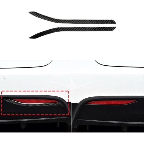 For Tesla Model X Carbon Fiber Sticker Interior Tail Fog Light Cover Trim Car modification accessories