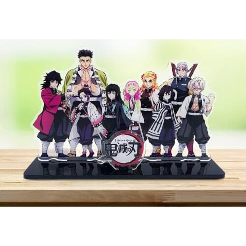 Anime Demon Slayer Kimetsu No Yaiba Kamado Tanjirou Nezuko Inosuke 18cm Acrylic Stand Action Figures Model Toys Plate Holder