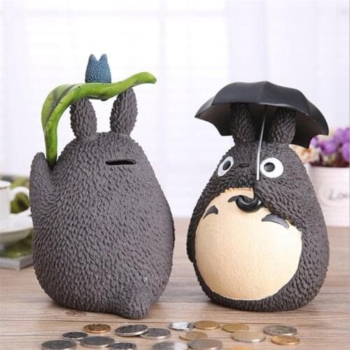My Neighbor Totoro Piggy Bank Resin Totoro Figurines Japanese Style Coin Money Box 1 Piece coin bank Kids piggy bank, cute
