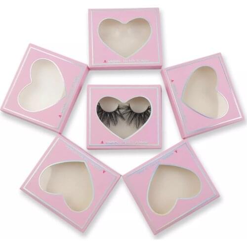 TDANCE Wholesale Paper Eyelash Packaging Box 10/20/30/50/100/200PCS Lashes Boxes Package Heart-Shaped Tray Eyelashes Square Case