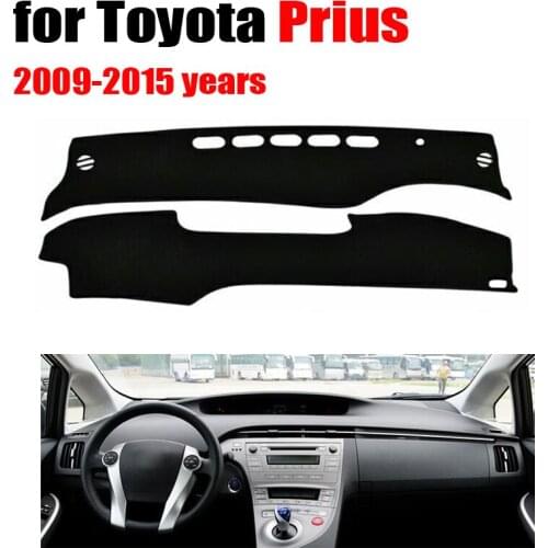 FUWAYDA Car dashboard cover mat for Toyota Prius 2009-2015 years Left hand drive dashmat pad dash mat covers dashboard stickers