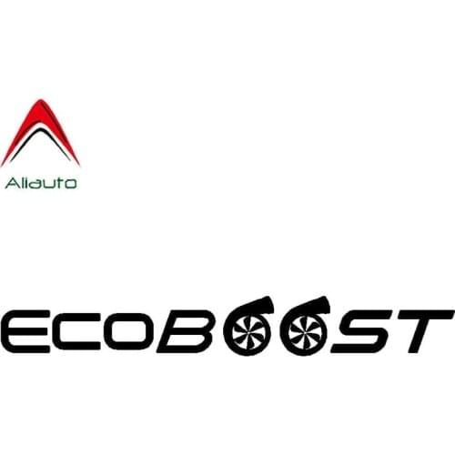 Aliauto Creative Funny Car Stickers Ecoboost Turbo Boost Vinyl Waterproof Sunscreen Decal Accessories Black/Silver,17cm*2cm