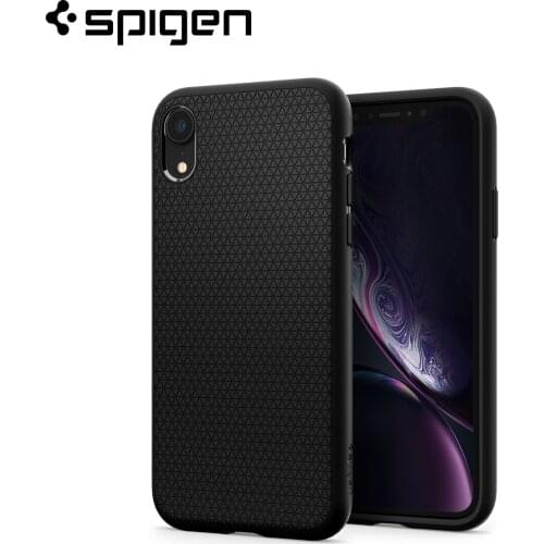 Spigen Liquid Air Matte Black Soft TPU Lightweight Fit Anti-Slip Cases for iPhone XR