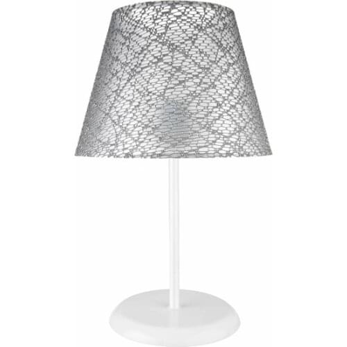 New Elva Lampshade White Foot/Gray Fishnet Hat Lampshade