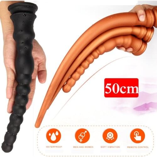 New Super Long Anal Plug Dick Anal Dildo Anus Masturbator Dilator Sucker Cup BDSM Sex Toys For Men Woman Butt Plug Male Toys