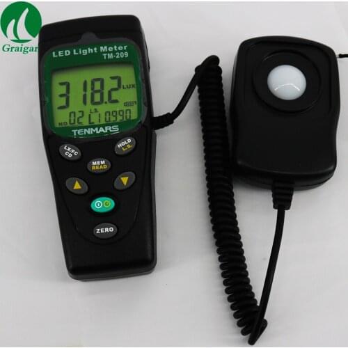 Portable Digital LED Light Level Meter TM-209 with Data Hold Function