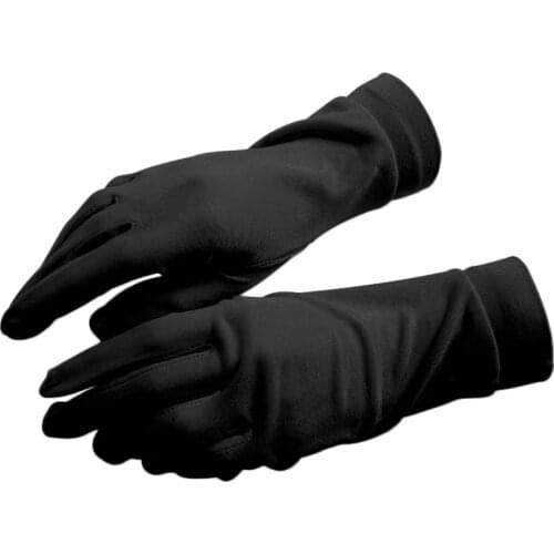 Real Silk Gloves for Womens Spring Summer Gloves Soft Silky Female Sunproof Gloves Ladies Mittens Anti-UV Solid Color