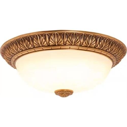 Ceiling Lamp European Style Retro Bedroom Lamp LED Round Creative Personality Light Luxury American Modern Room Aisle Lamp