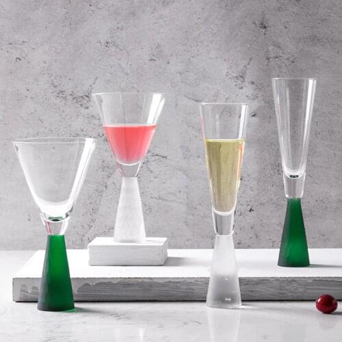 Luxuries Crystal Electroplating Wedding Champagne Coupes Saucer Best Red Wine Glass Bar Cocktail Cup Diamond Creative Goblet