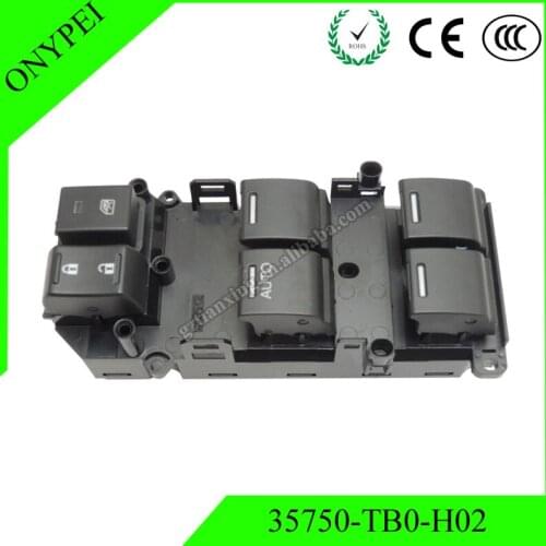 35750-TB0-H02 high quality auto electric power window switch for Honda 35750TB0H02