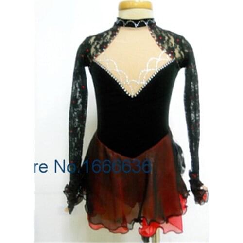 2016 Custom Ice Skating Dresses For Girls New Brand Vogue Figure Skating Competition Dress For Women DR3038