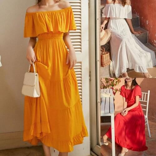 2021 Summer New Tropical Beach Sundress Runway 3 Colors Long Women Cotton Dress Summer Elegant Maxi Party Vacation Dresses Soft