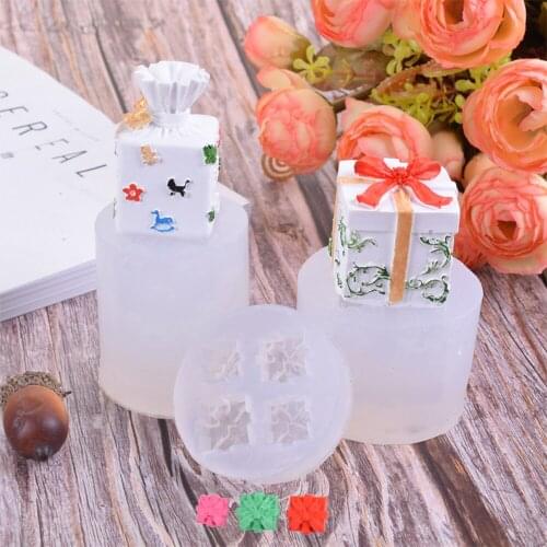 1pc Gift Box Silicone Mould Small Home Decoration Mold Resin Frosted Epoxy Resin Molds Resin Jewelry Mold
