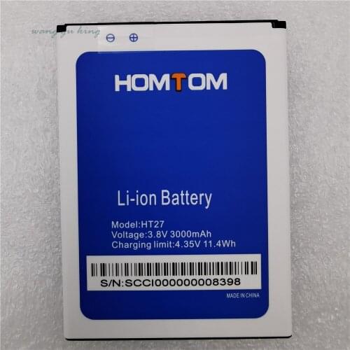 100% Original New 3000mah HT 27 High Quality Replacement Battery For HOMTOM HT27 Bateria Baterij Cell Mobile Phone Batteries