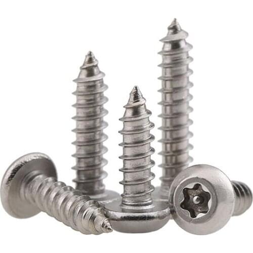 20pcs M3.5 Stainless steel Torx round head screws self-tapping bolts T&TX plum furniture decoration screws 9.5mm-32mm length