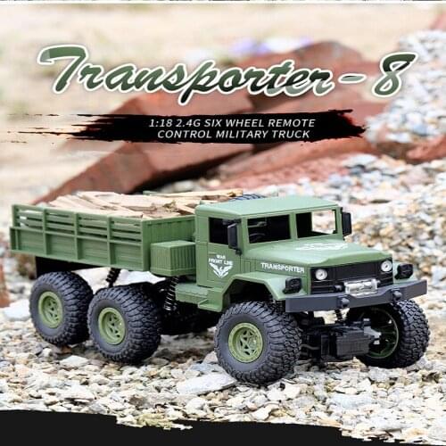 2019 new Remote Control high speed RC Drift Cars JJRC Q69 Transporter-8 2.4G 1/18 4WD Military Truck Off-road RC Car RTR Racing