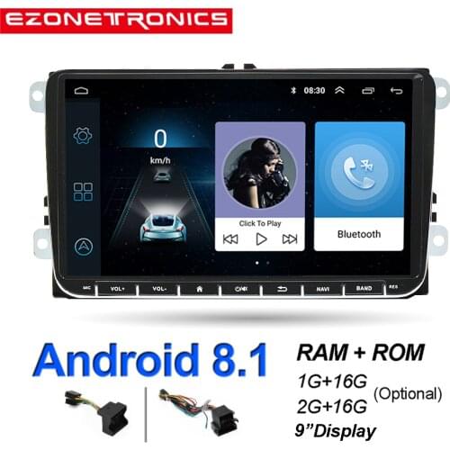 2Din Android 8.1 Car Radio Stereo Player 9Inch 2G or 1G DDR3 GPS Navigatie Bluetooth for VW Passat Golf MK5 -6 Jetta T5 EOS POLO