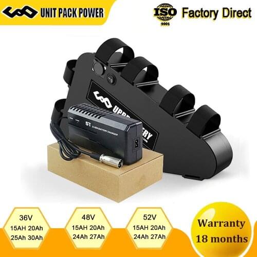 48V 1800W 1500W 1200W Triangle Battery 48V 20Ah with 50A BMS Li-ion Battery with Charger 48V Lithium Batteries