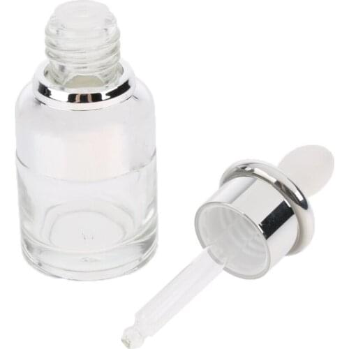 6pcs Mini Glass Pipette Eye Dropper Refillable Empty Bottle 20ML 30ML 50ML