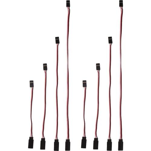 8Pcs 100/150/200/300mm Servo Extension Lead Wire Cable For RC Male to Female