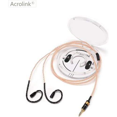 Acrolink IE80 3.5 plug DIY Earphone Pcocc Audio Cable Repair Replacement Headphone with 16 cores knitting