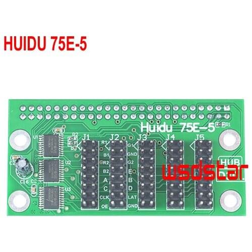 HUIDU 75E-5 adapter card Support 1/32 Scan 5*HUB75 5*HUB75E Only Support HD-D35