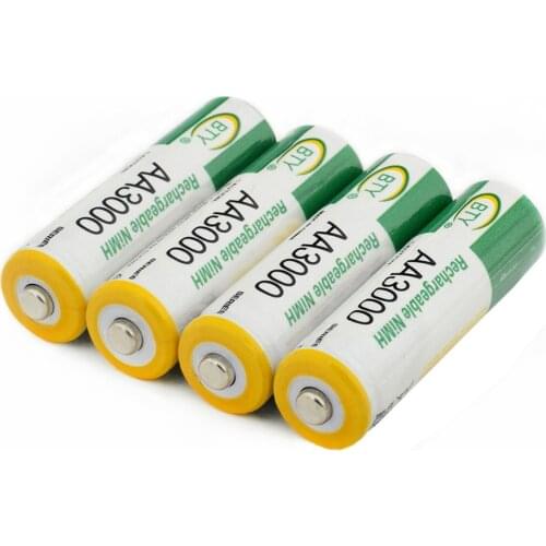 Rechargeable Battery AA 3000mah 1.2 V AA 3000mAh NI-MH 1.2V 2A LR6 HR6 Baterias 3000 For Remote Controls Torch