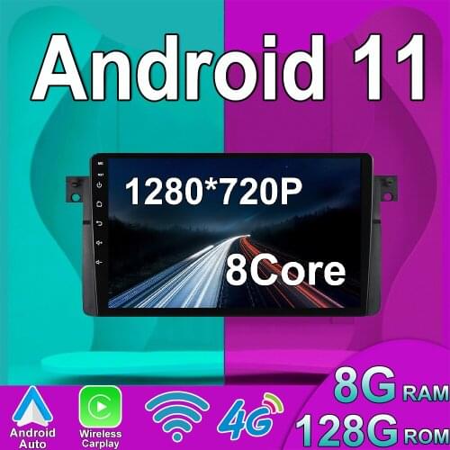 Carplay 6G+128G Android 10 CAR For BMW E46 M3 Coupe 318/320/325/330/335 SWC Multimedia GPS Navigation