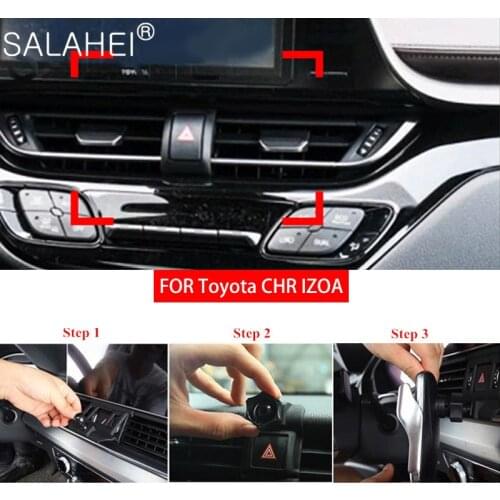 Car Phone Holder For Toyota CHR IZOA 2017 2018 2019 2020 Air Vent Outlet Dashboard Mobile Cell Phone Stand Bracket Accessories