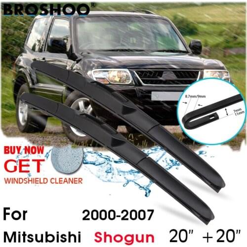 Car Wiper Blade Front Window Windscreen Windshield Wipers J hook Blades Accessories For Mitsubishi Shogun 20"+20" 2000-2007