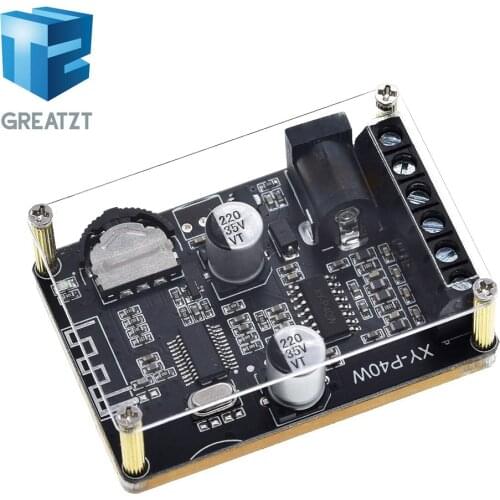 GREATZT Bluetooth 5.0 stereo audio power amplifier board 40Wx2 Bluetooth receiver DC 12/24V supply XY-P40W