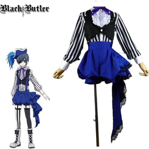 Anime Black Butler Kuroshitsuji Book of Circus ciel phantomhive Cosplay Costume Halloween Costume For Women Men