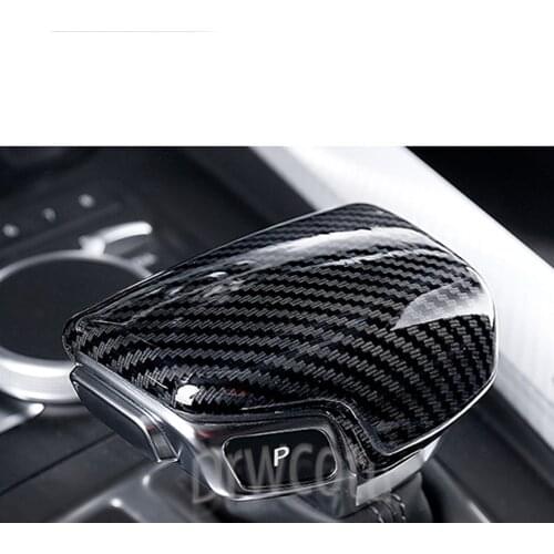 Carbon Fiber ABS Car Gear Shift Collar Knob Cover For A4L A5 Q7 Q5L 2016 2017 2018 2019 A7 Car Head Case Sleeve Decoration Cover