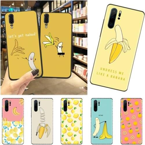 Fruit Banana Lemon Phone Case For Huawei honor Mate mate P 10 9X 10i 20 30 40 y7 pro p smart 2019 lite