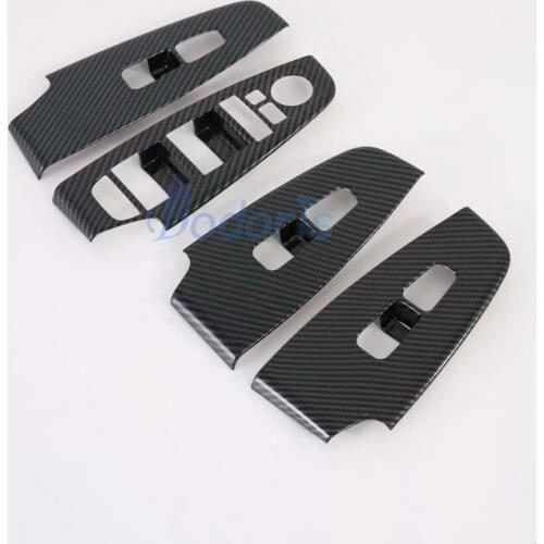 For KIA SELTOS 2019 2020 Car Interior Door Armrest Panel Window Switch Lift Buttons Cover Trim Sticker Car-styling Accessories