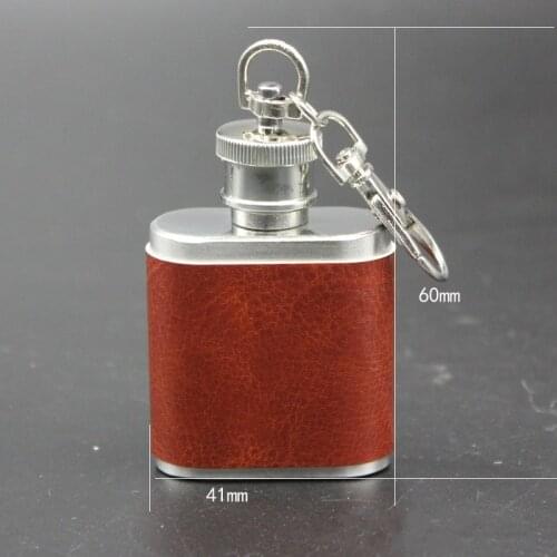 Creative mini 1 ounce stainless steel hip flask portable Russian small white hip flask with postage flat pot shape