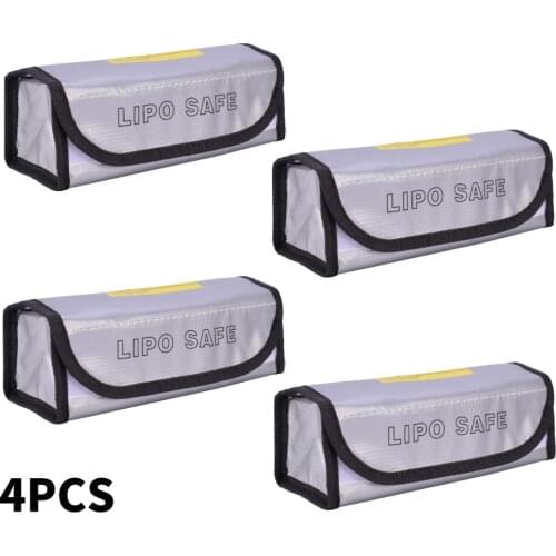 Hot 4PCS 185x75x60mm Portable Battery Guard Bag Explosion-proof Bag RC Lipo Battery Safe Bag