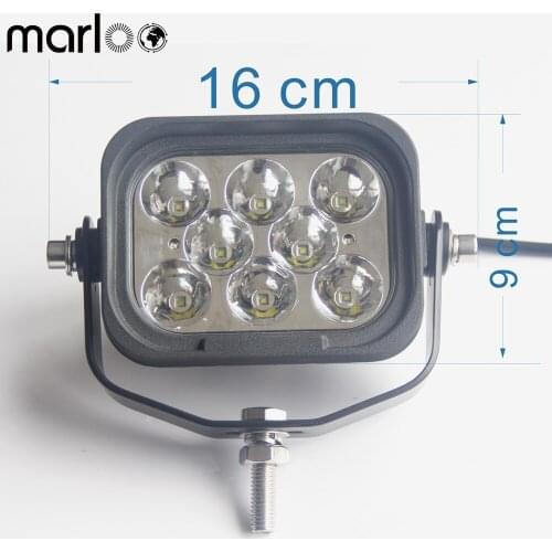 Marloo 40W 6inch Projector Led Work Light Agriculture Lights 8pcs 5W Leds For OffRoad Tractor 4WD UTV ATV SUV Boat Road 12V