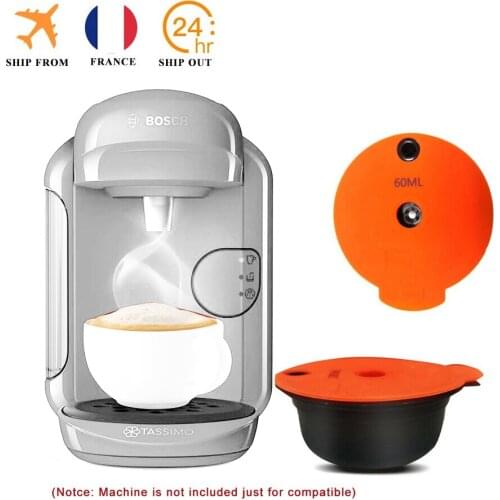 ICafilas Refillable Coffee Capsules Compatible With Bosh-S Machine Tassimoo Reusable Coffee Pod Crema Maker Eco-Friendly