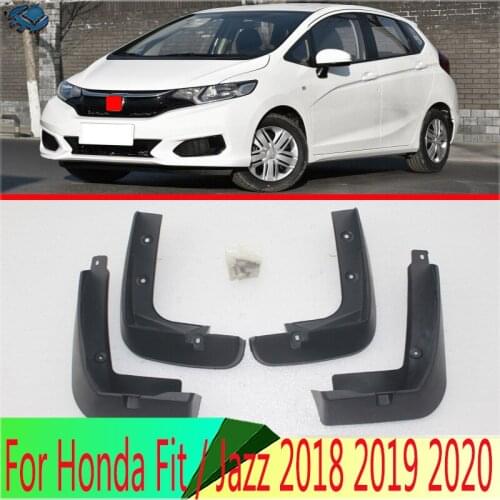 Set Molded Mud Flaps For Honda Fit / Jazz 2018 2019 Mudflaps Splash Guards Front Rear Mud Flap Mudguards Fender