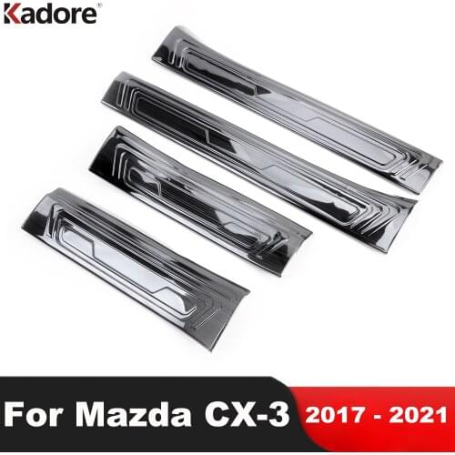 For Mazda CX-3 CX3 2017 2018 2019 Stainless Steel Inner Door Sill Scuff Plate Cover Trim Welcome Pedal Car Styling Accessories