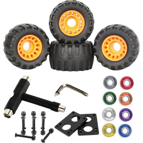 Professional 76mm Skateboard Wheels with Bearings Off-road Board