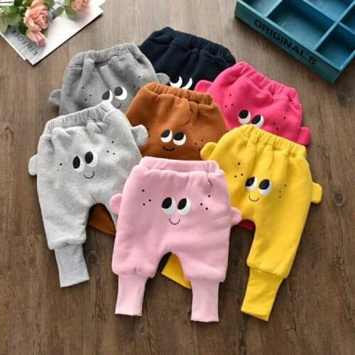 Baby Harem PP Pants Newborn Toddler Cotton Girl Boy Infant Cashmere Warm Fashion Footed Pants Winter Keep