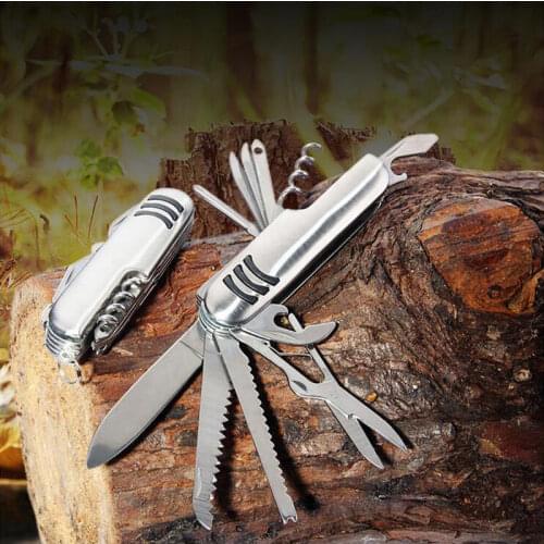 11 in 1 Swiss Fold Army Edc Gear Knife Survive Pocket Outdoor Multiuso Tool Multitool Multi Tool Multipurpose Multifunction