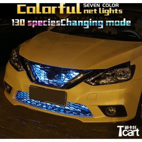 Tcart Intake grille dynamic led RGB 7Color lights For nissan qashqai j11 x trail juke pathfinder almera n16 terrano accessories