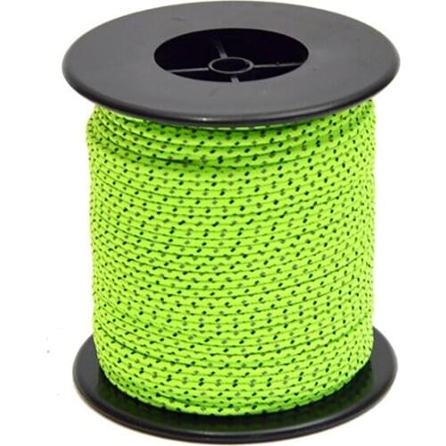 20m/50m Reflective Guyline Tent Rope Nylon Runners Fluorescent Luminous Green Guy Line Cord Outdoor Camping Hiking Tent Tools